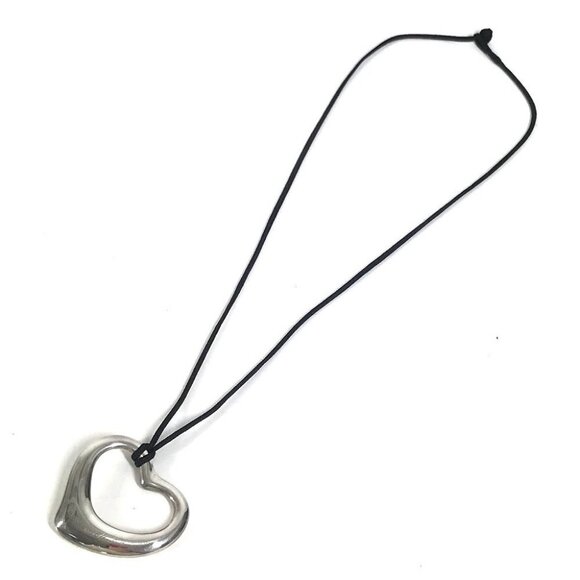 TIFFANY&Co. Open Heart Elsa Peretti Accessories Choker Necklace SV925 Silver - Picture 2 of 15